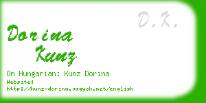 dorina kunz business card